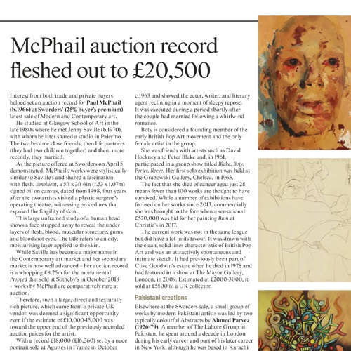 McPhail Auction record ATG